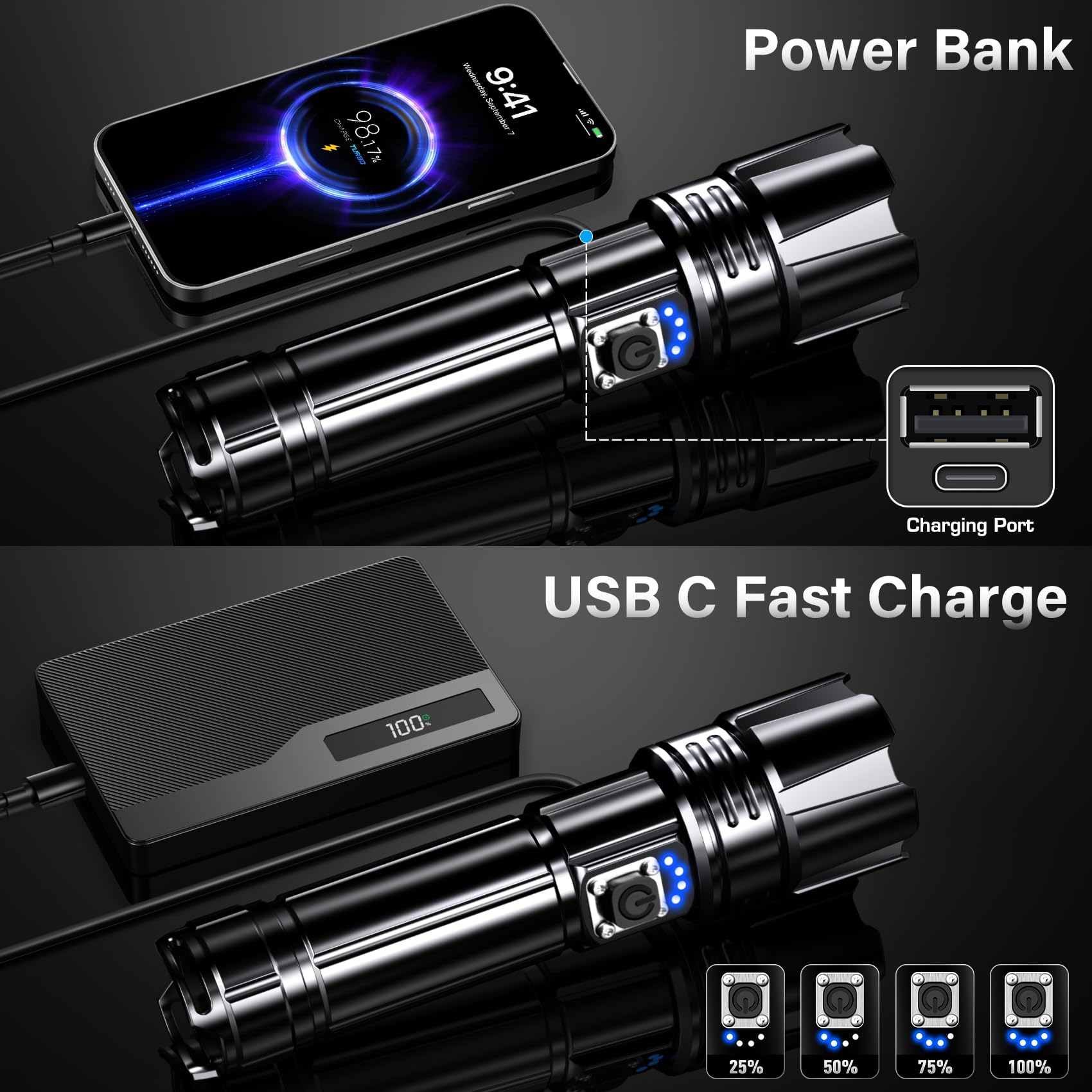 AKNEAR 5000mAh battery powers long hikes and more
