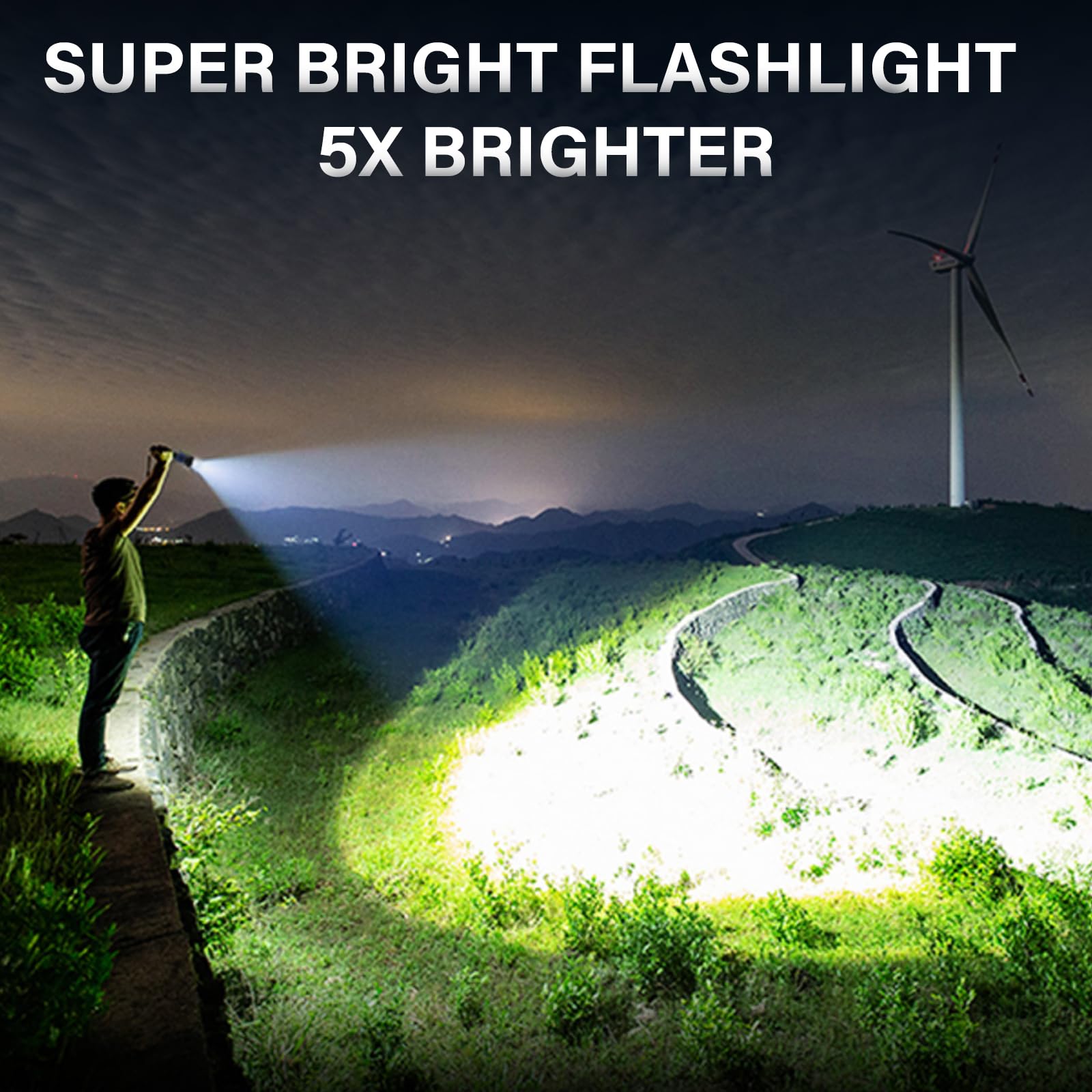 AKNEAR flashlight USB-C charging keeps it ready during trips