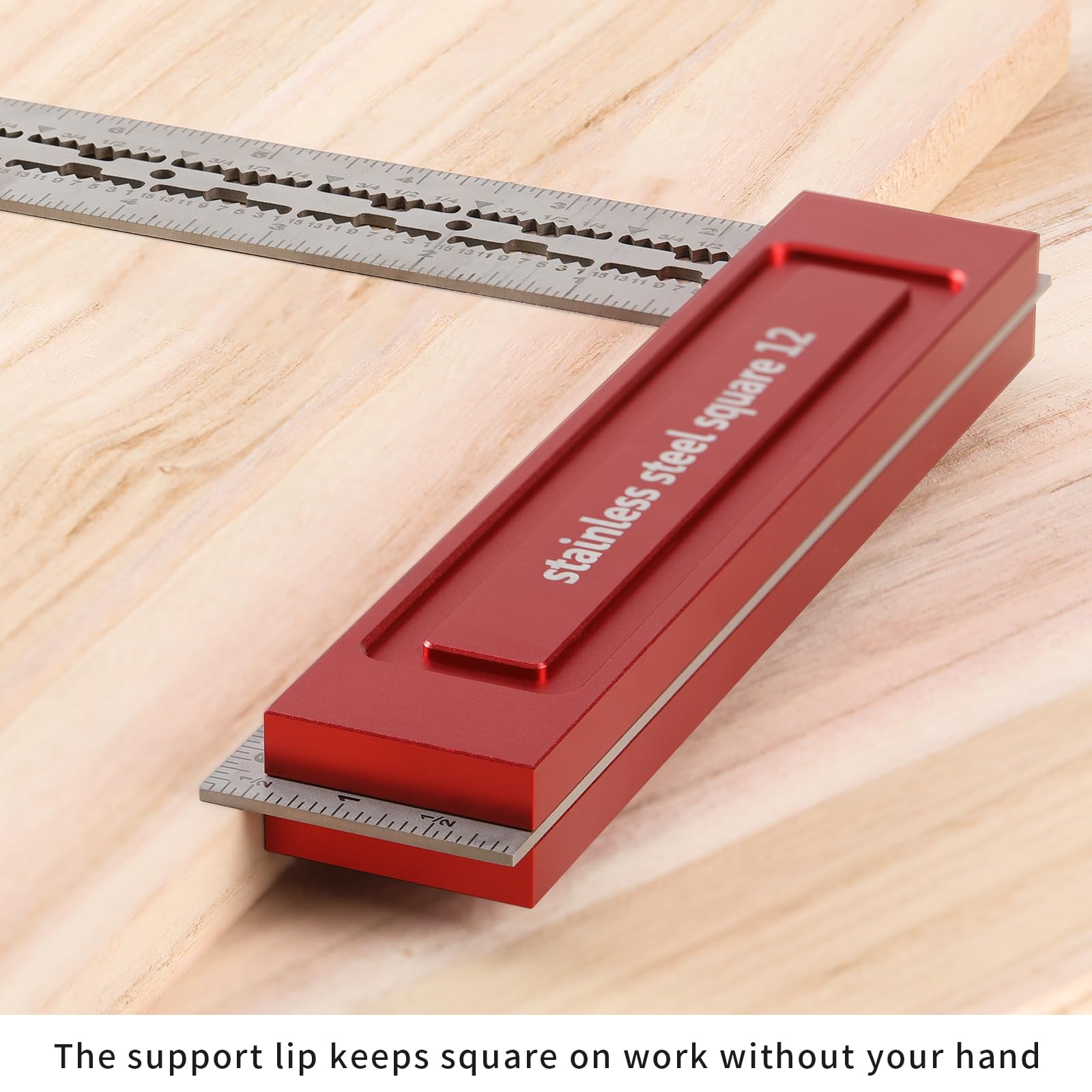 AKNgoes Precision Square includes pencil and leads for immediate marking.
