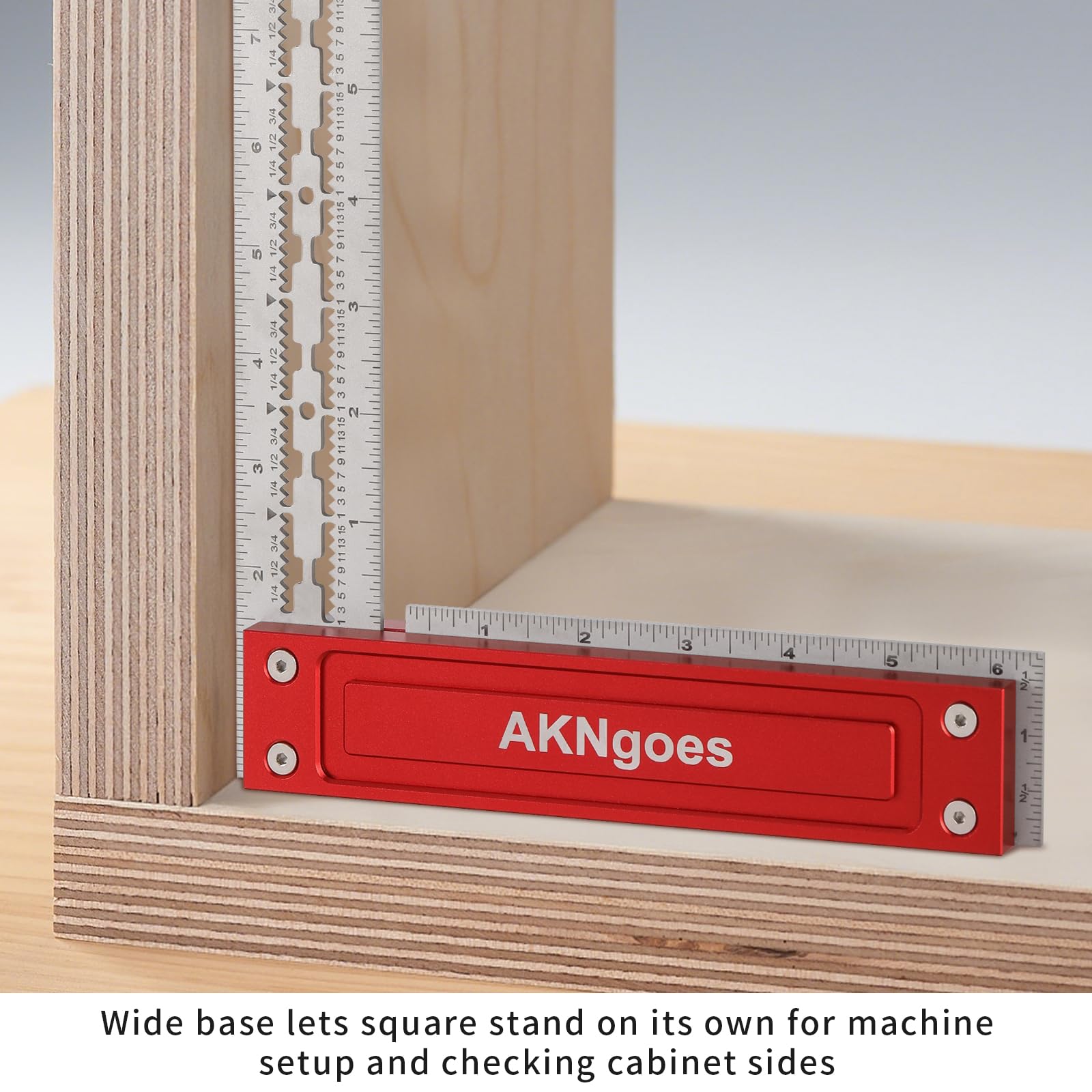 AKNgoes precision square shoulder lip design supports hands-free marking.