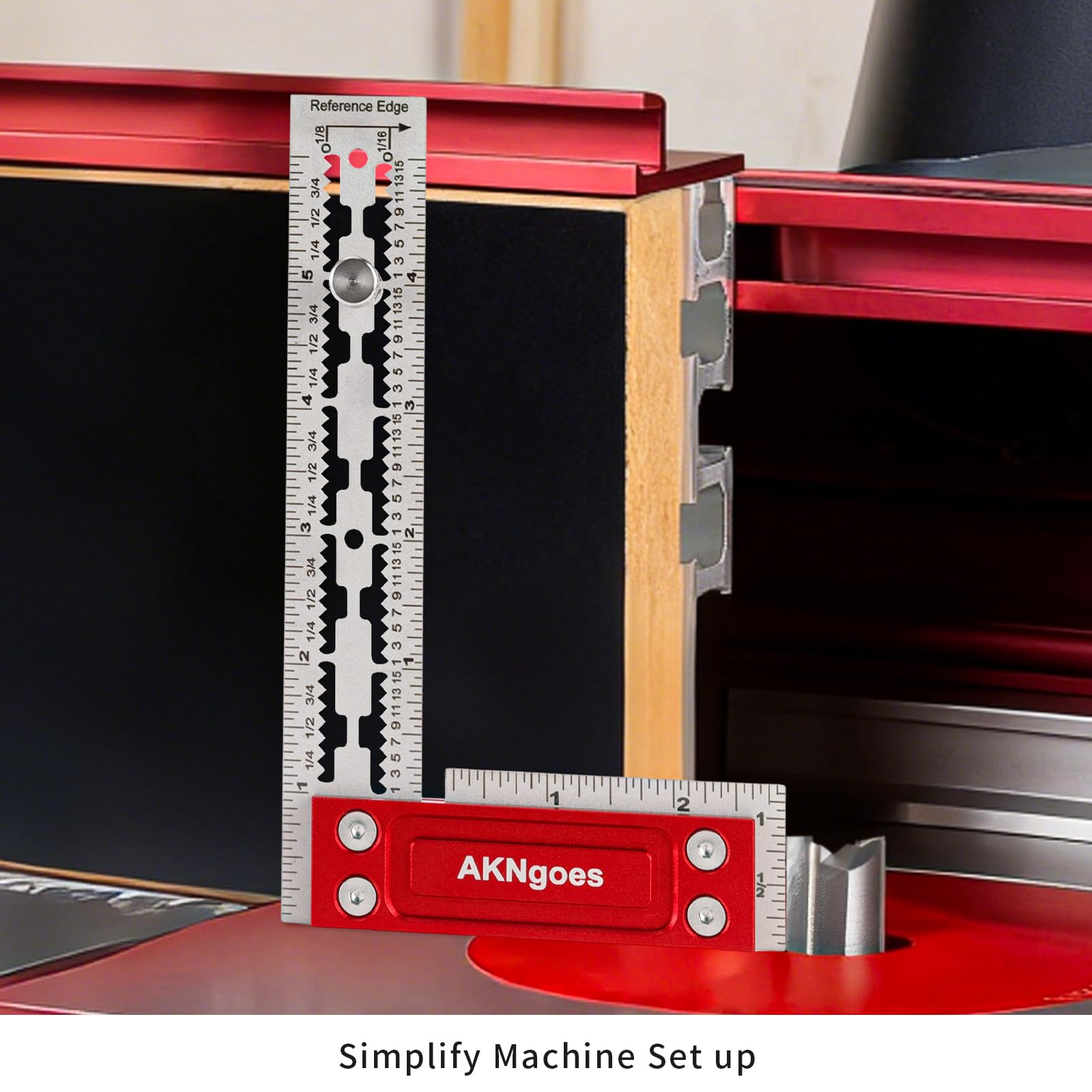 AKNgoes Precision Square wide base provides stability on work surfaces.