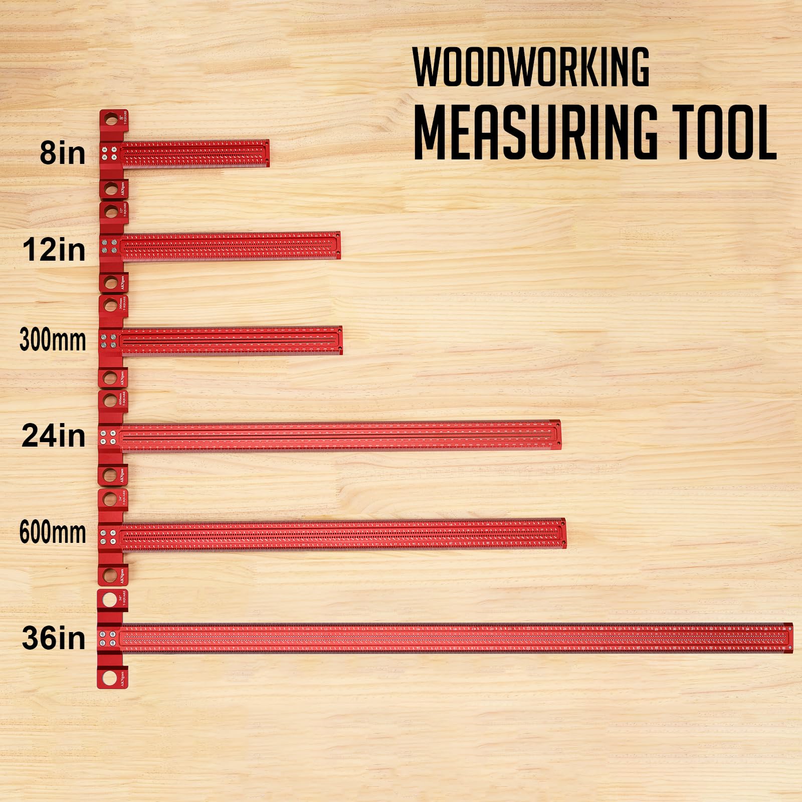 AKNgoes Scriber T-Square aluminum alloy resists wear and rust.