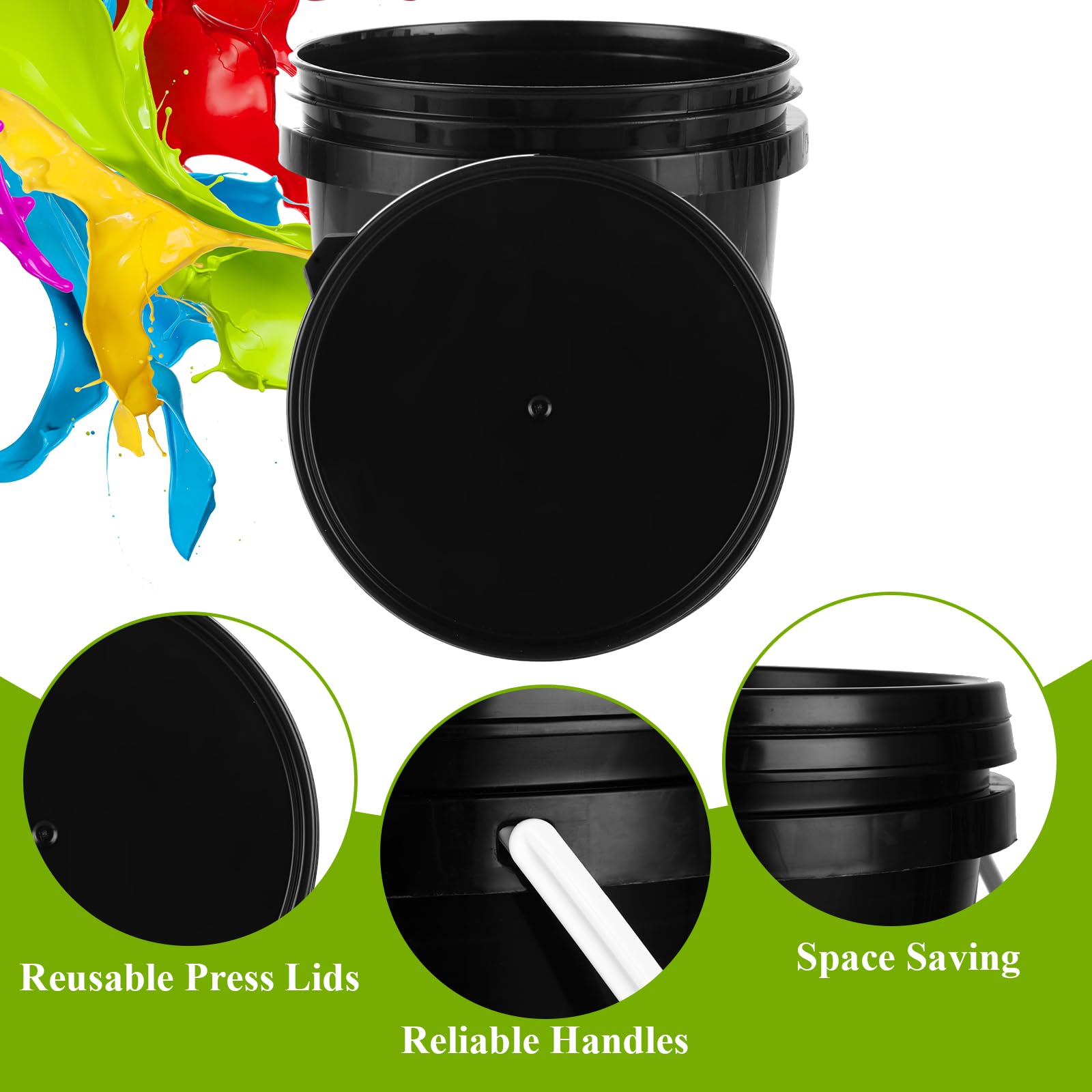 AKOLAFE 1 quart paint can with lid and handle for quick touch-ups.