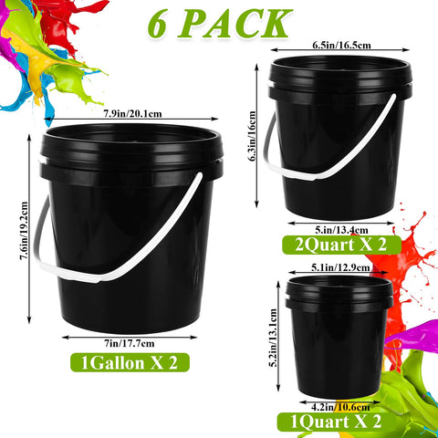 AKOLAFE 2 quart paint can with lid and handle for organized project prep.