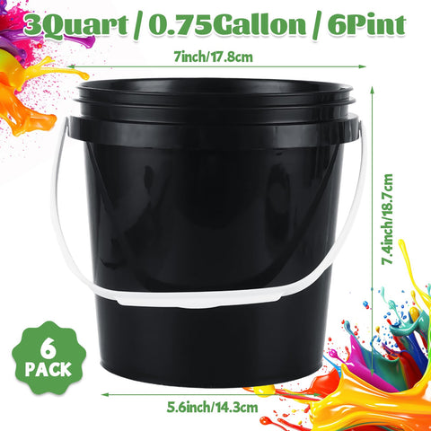 AKOLAFE 3quart paint can with lid showing leak-proof seal