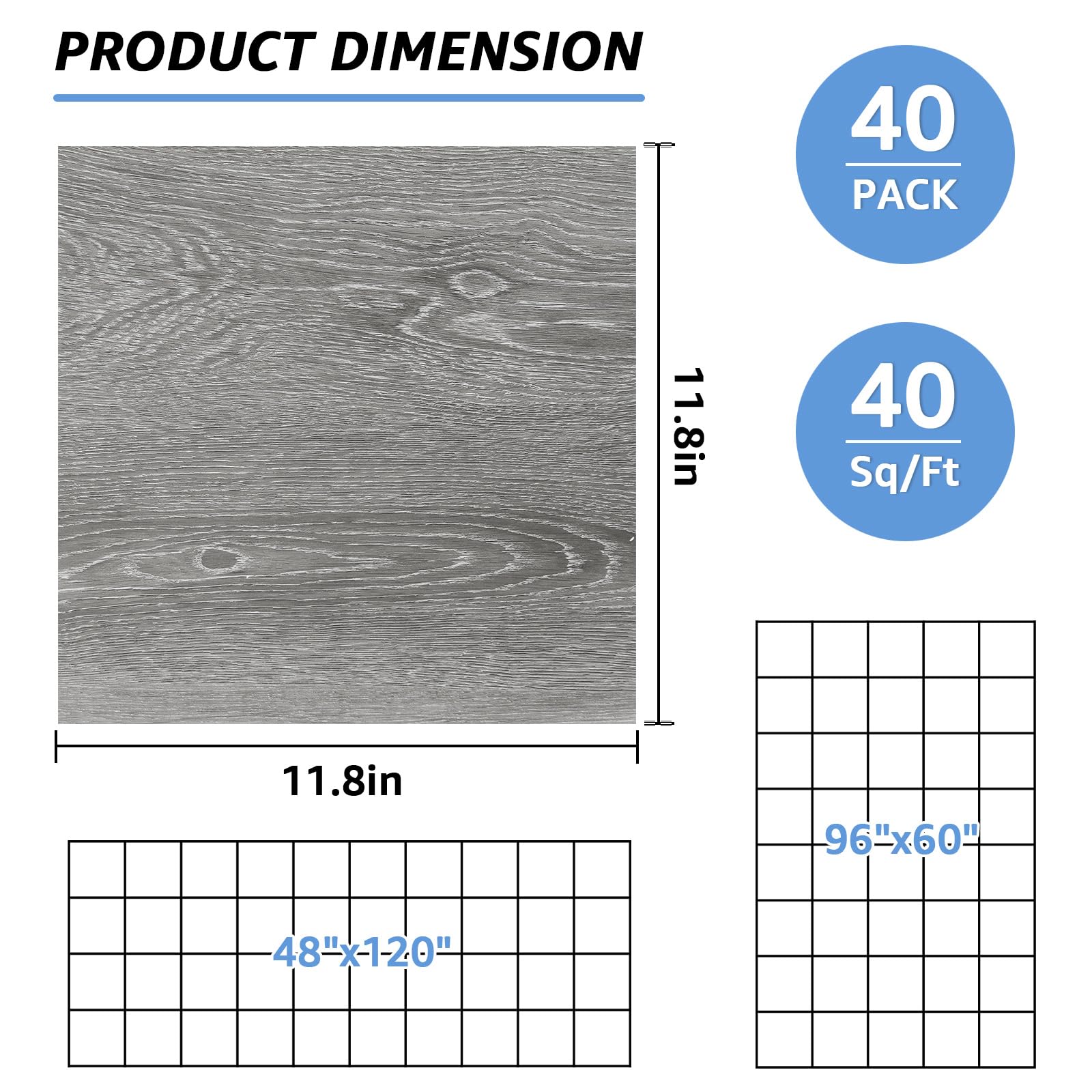 AKOLAFE peel-and-stick vinyl tiles with waterproof backing for quick update