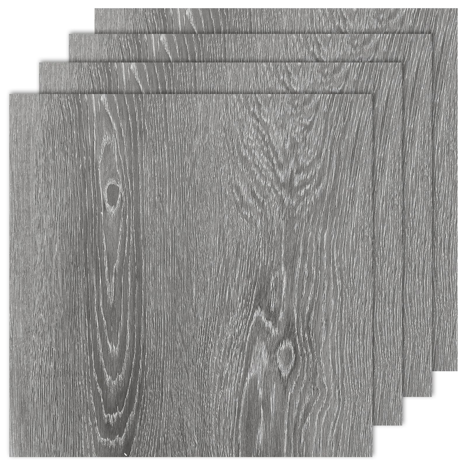 AKOLAFE 40-sheet vinyl flooring wood gray close-up showing texture and durability