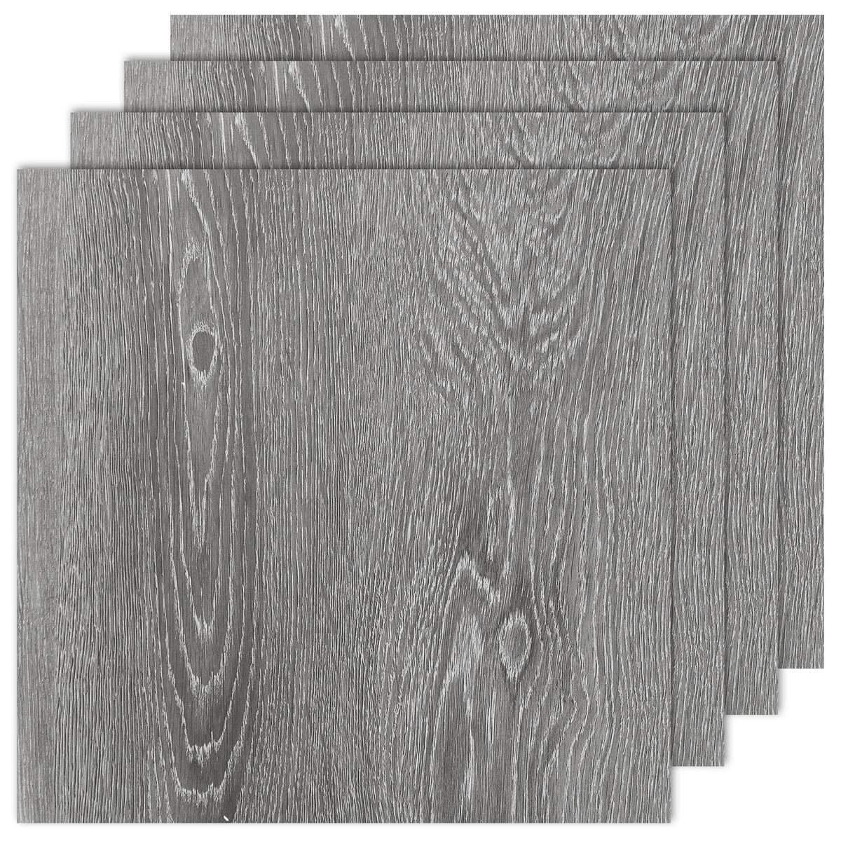 AKOLAFE 40-sheet vinyl flooring wood gray close-up showing texture and durability