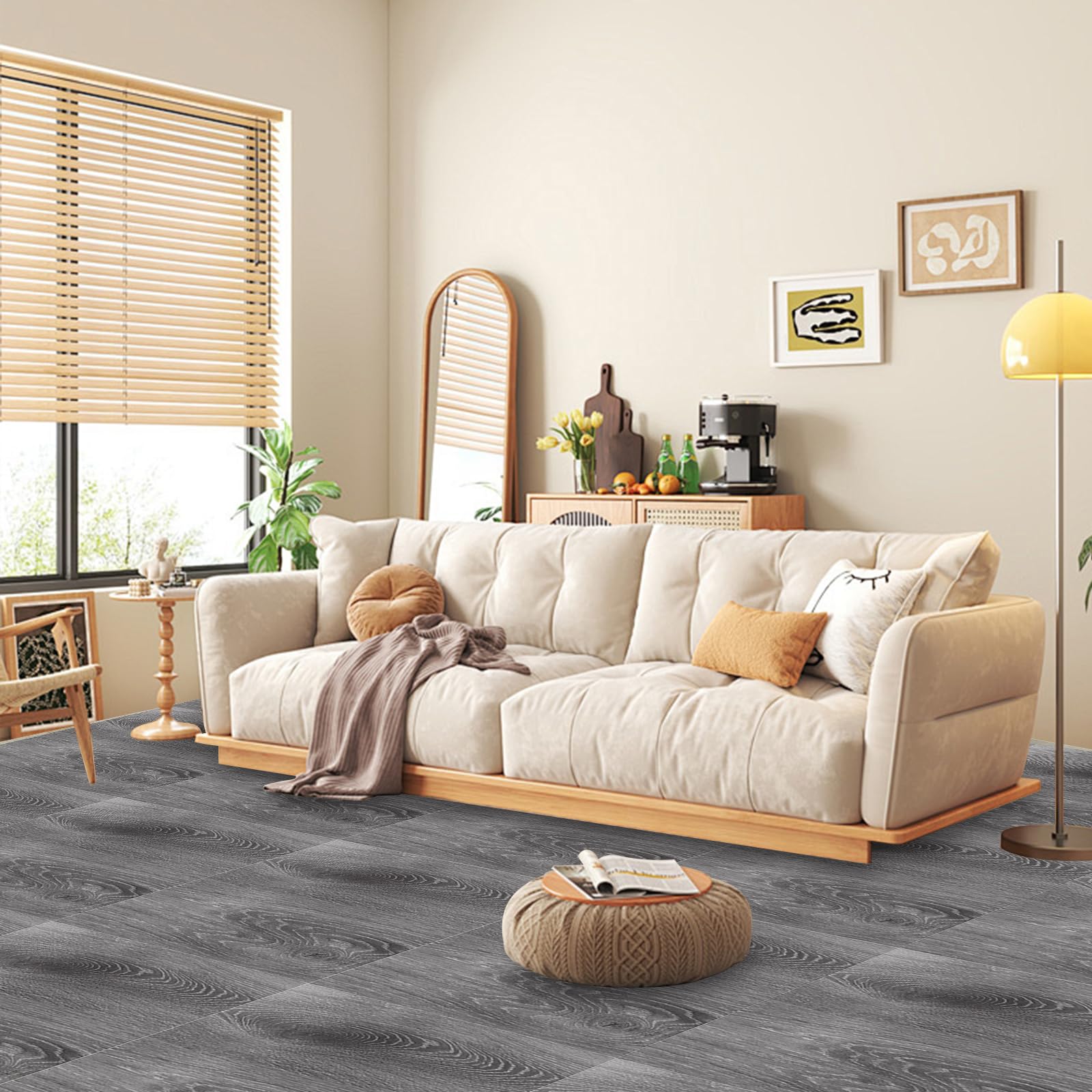 AKOLAFE 40-sheet vinyl flooring pack offers budget-friendly solution