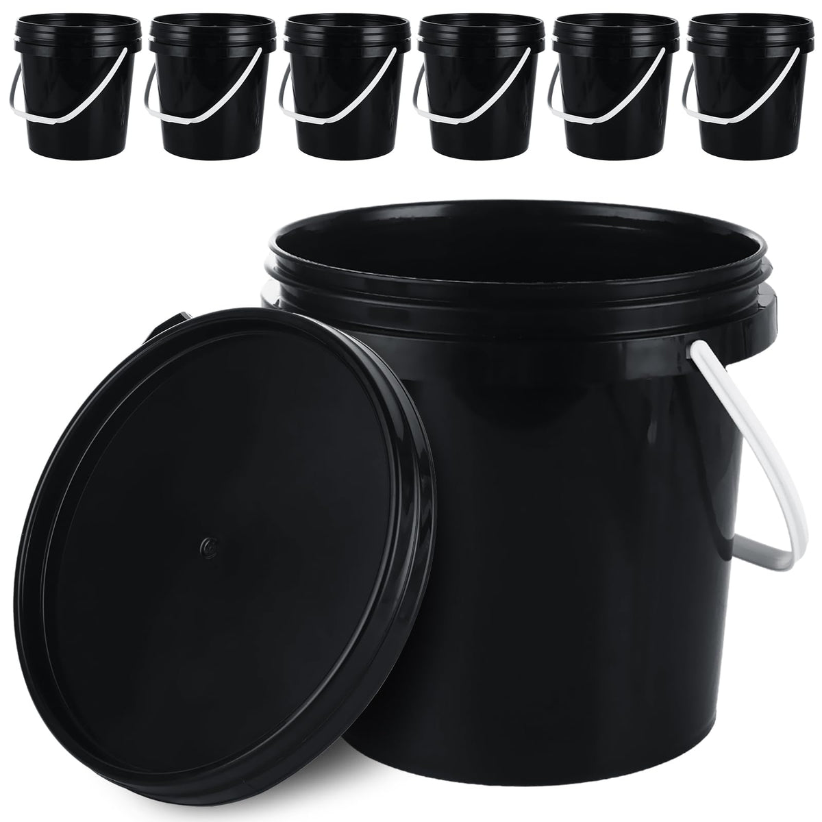 AKOLAFE 6-pack paint cans with lids and handles for organized storage