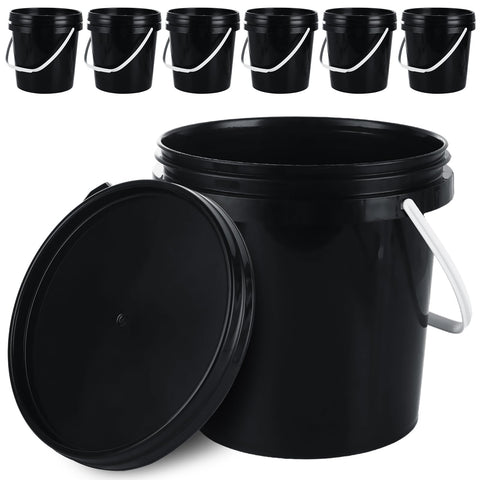 AKOLAFE 6-pack paint cans with lids and handles for organized storage