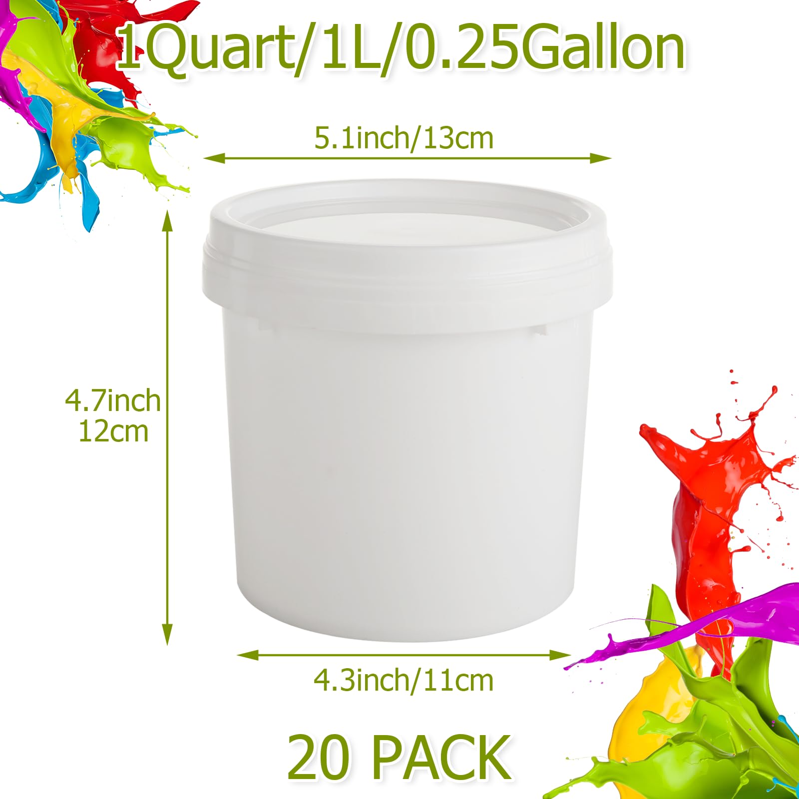 AKOLAFE empty 1-quart paint cans provide durable, rust-free storage for solvents.