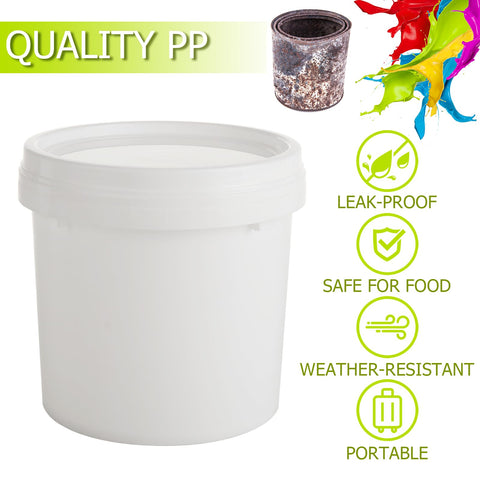 AKOLAFE leak-proof paint bucket with lid keeps contents secure during transport.