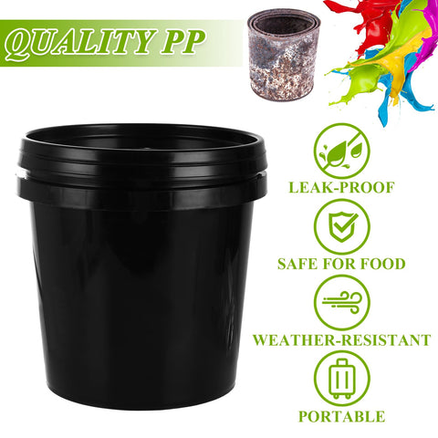 AKOLAFE plastic paint pail with leakproof lid for mess-free sealing.