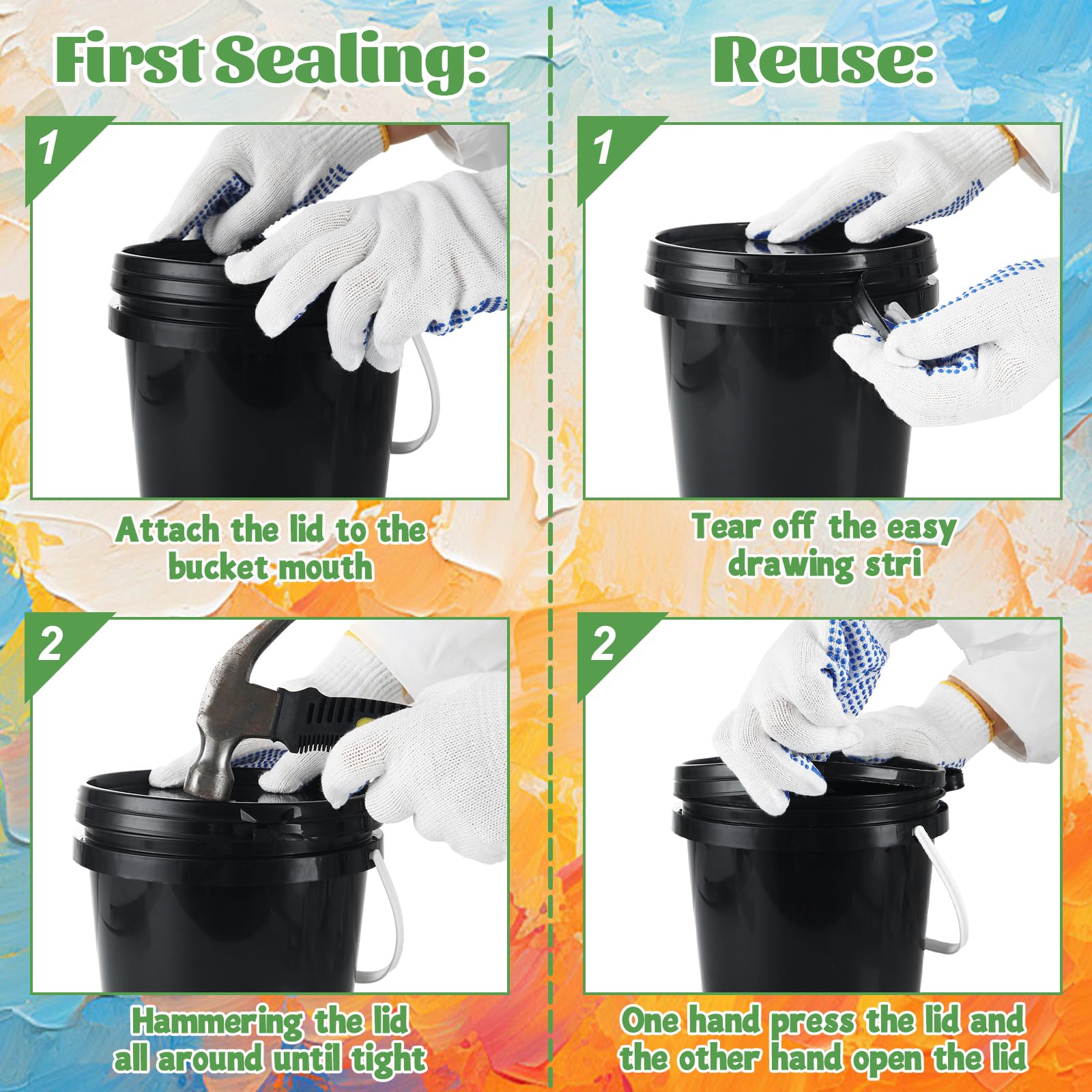 AKOLAFE 3/4 gallon capacity ideal for leftovers, pigments, and coatings