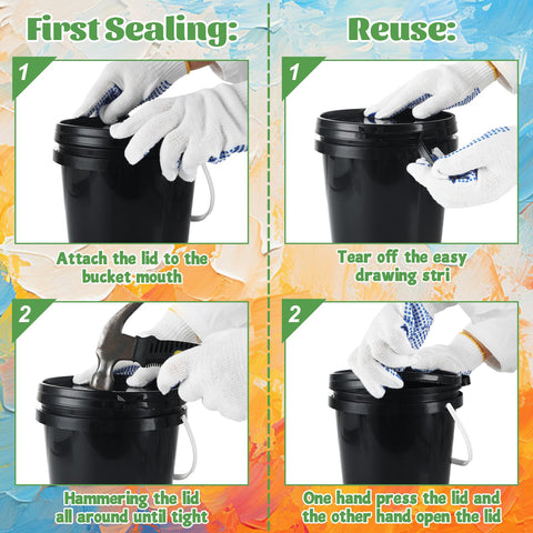 AKOLAFE 3/4 gallon capacity ideal for leftovers, pigments, and coatings