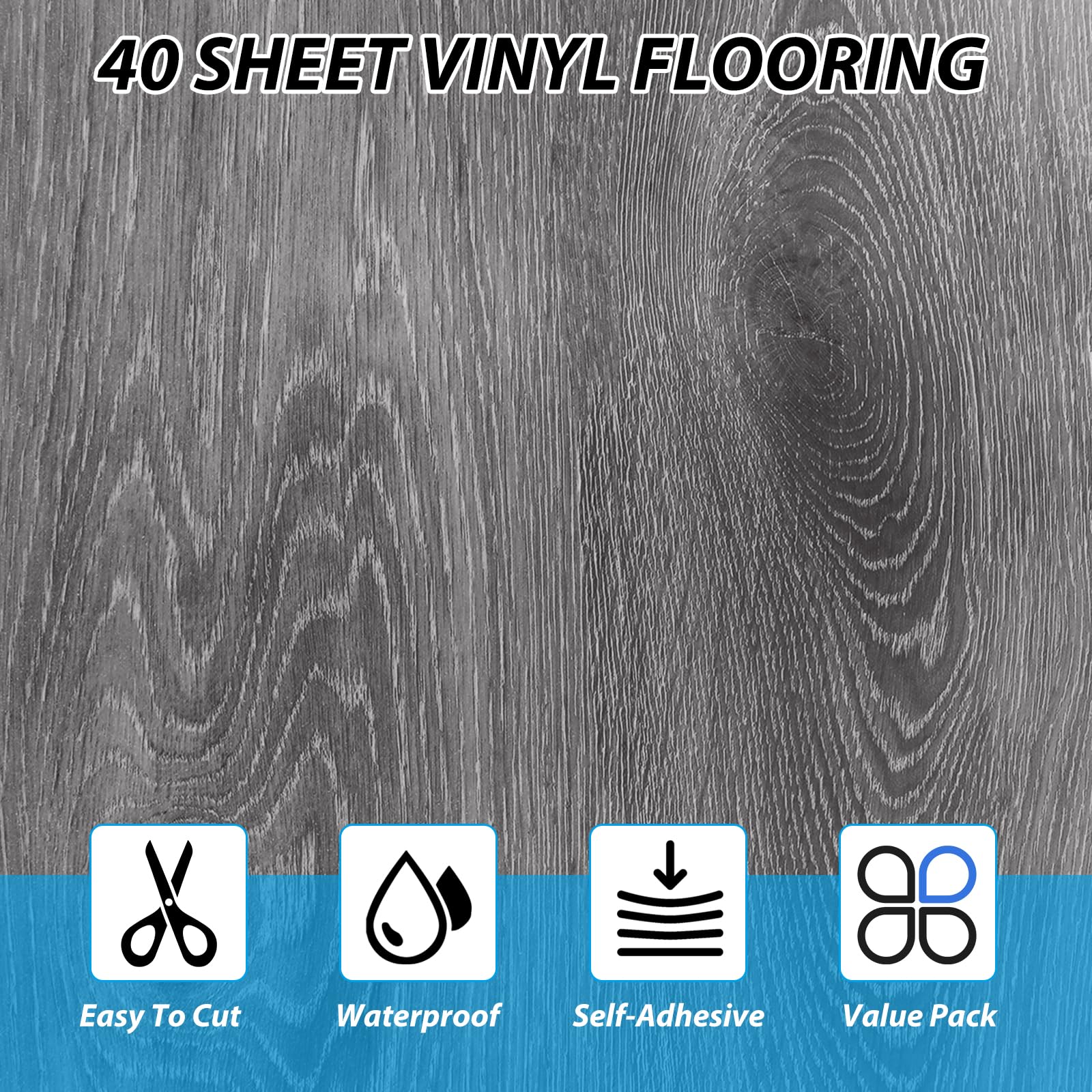 AKOLAFE waterproof vinyl floor tiles ideal for kitchen and bath