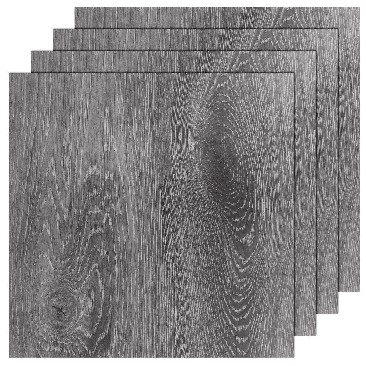 AKOLAFE wood-grey vinyl floor tiles pack for quick home renovation