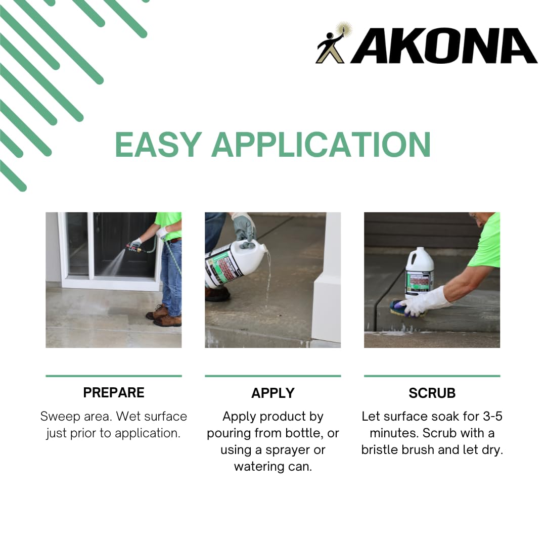 Akona cleaner on pavers delivers deep cleaning.