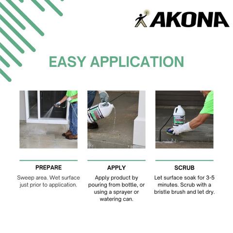Akona cleaner on pavers delivers deep cleaning.