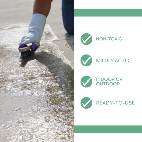 Akona cleaner preps concrete surface for sealers.