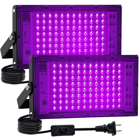 Akpgf 2-pack 100W blacklight – front view for glow party setups.