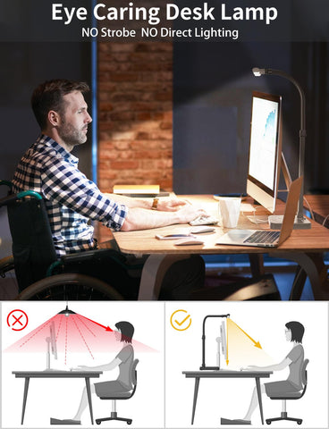 AKRRYR aluminum-base lamp offers stable, tipping-resistant performance.