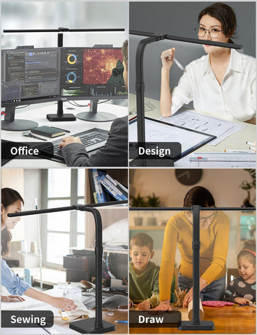 AKRRYR eye-caring LED reduces glare for comfortable long sessions.