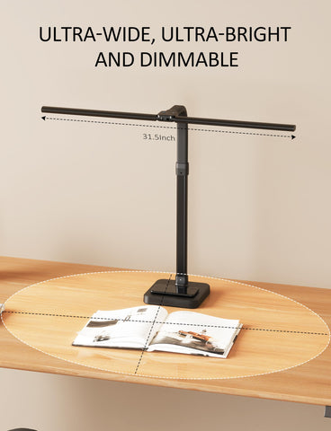 AKRRYR memory function desk lamp recalls last setting for quick setup.