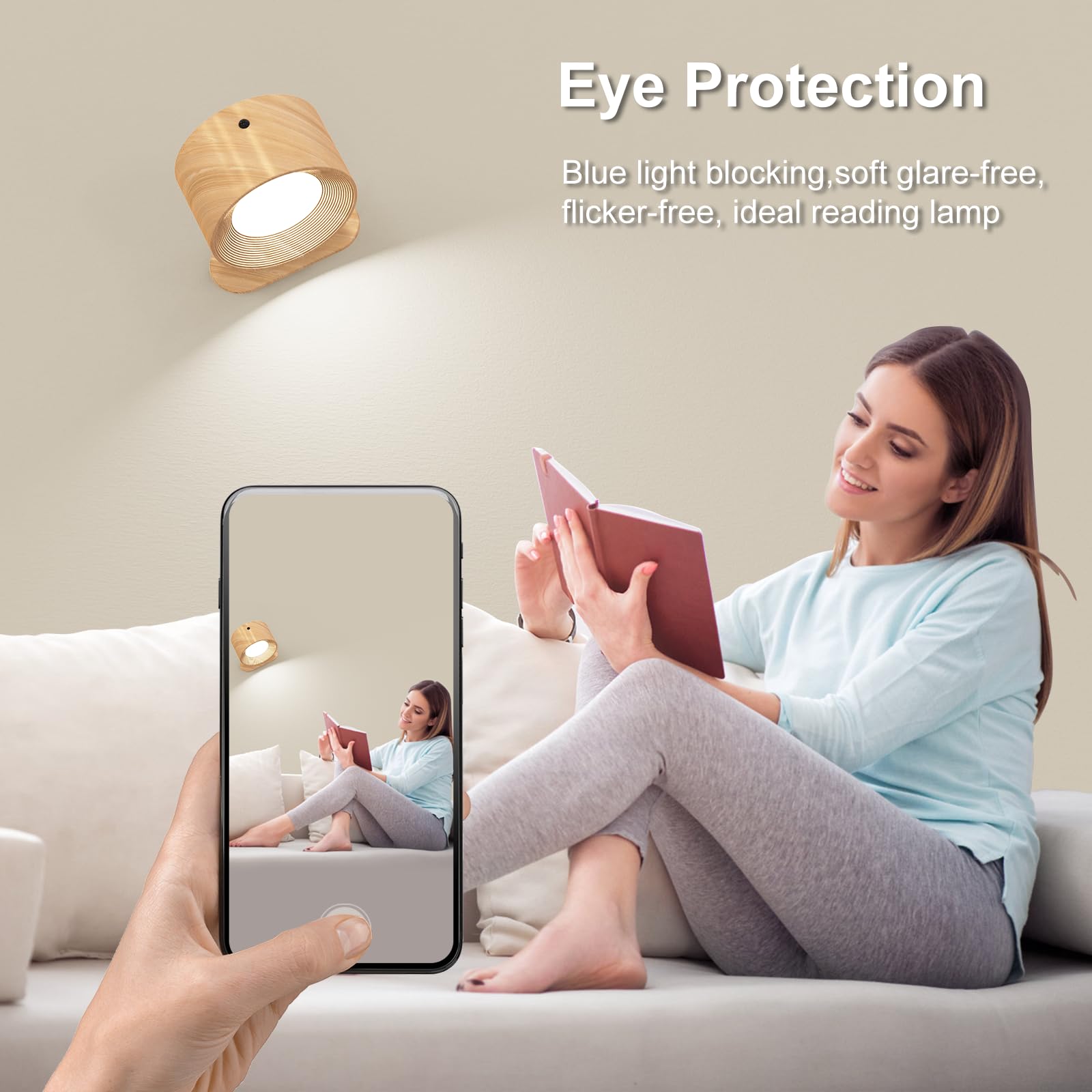 AKSDA 360-degree rotation wall lamp directs light exactly where you need it
