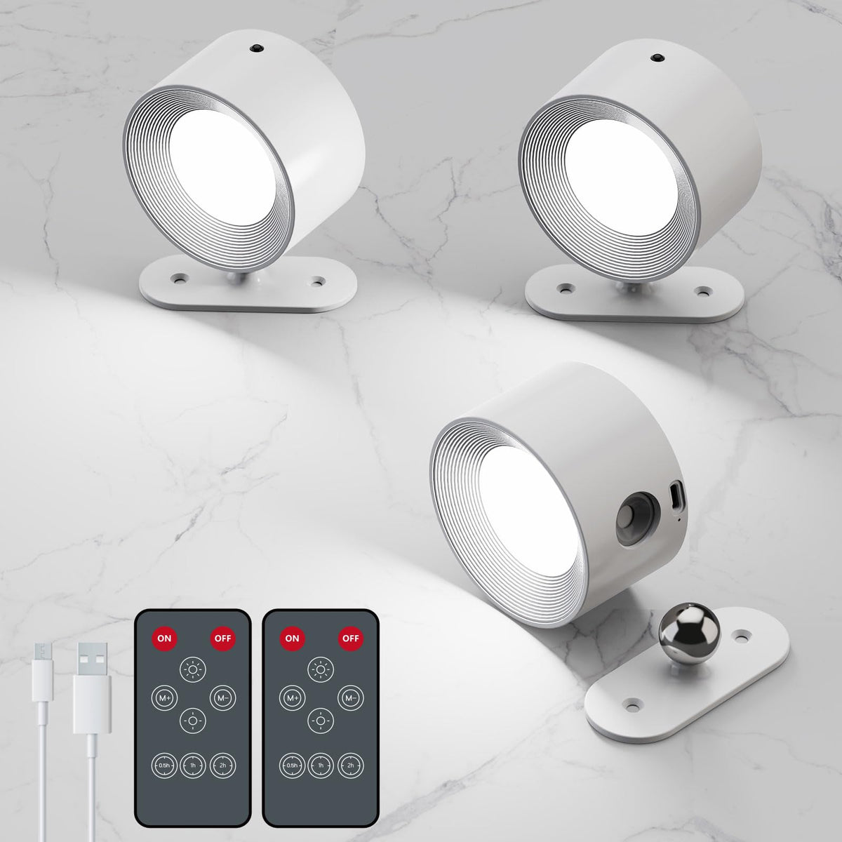 AKSDA 3Pack wall sconce front-lit for ambient bedside reading.