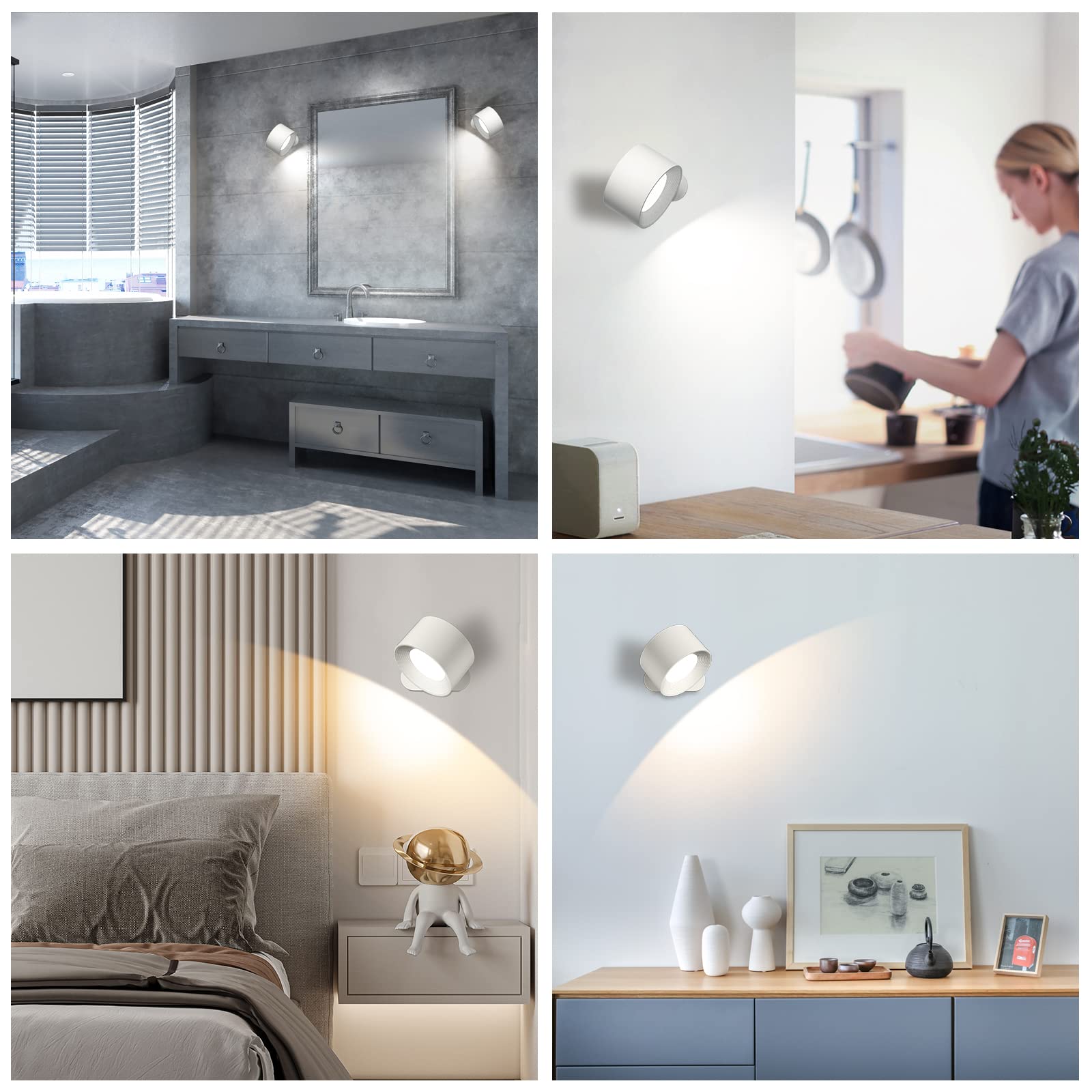 AKSDA compact wall light suitable for kitchen and bathroom tasks