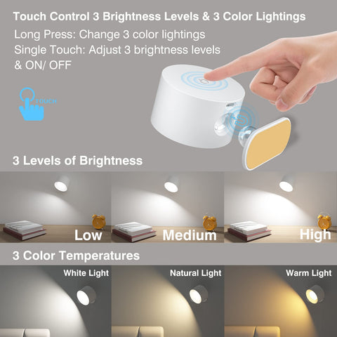 AKSDA LED wall light featuring touch control for easy adjustments
