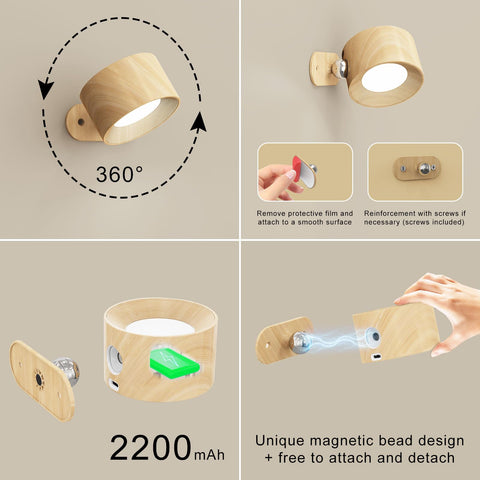 AKSDA magnetic ball design allows easy light direction adjustment