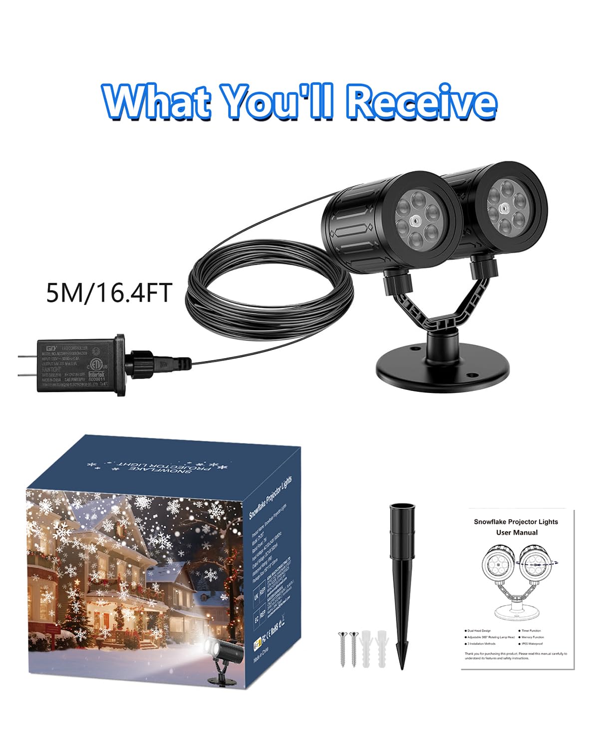 AKSDA Snowflake Projector makes a thoughtful gift with reliable support.