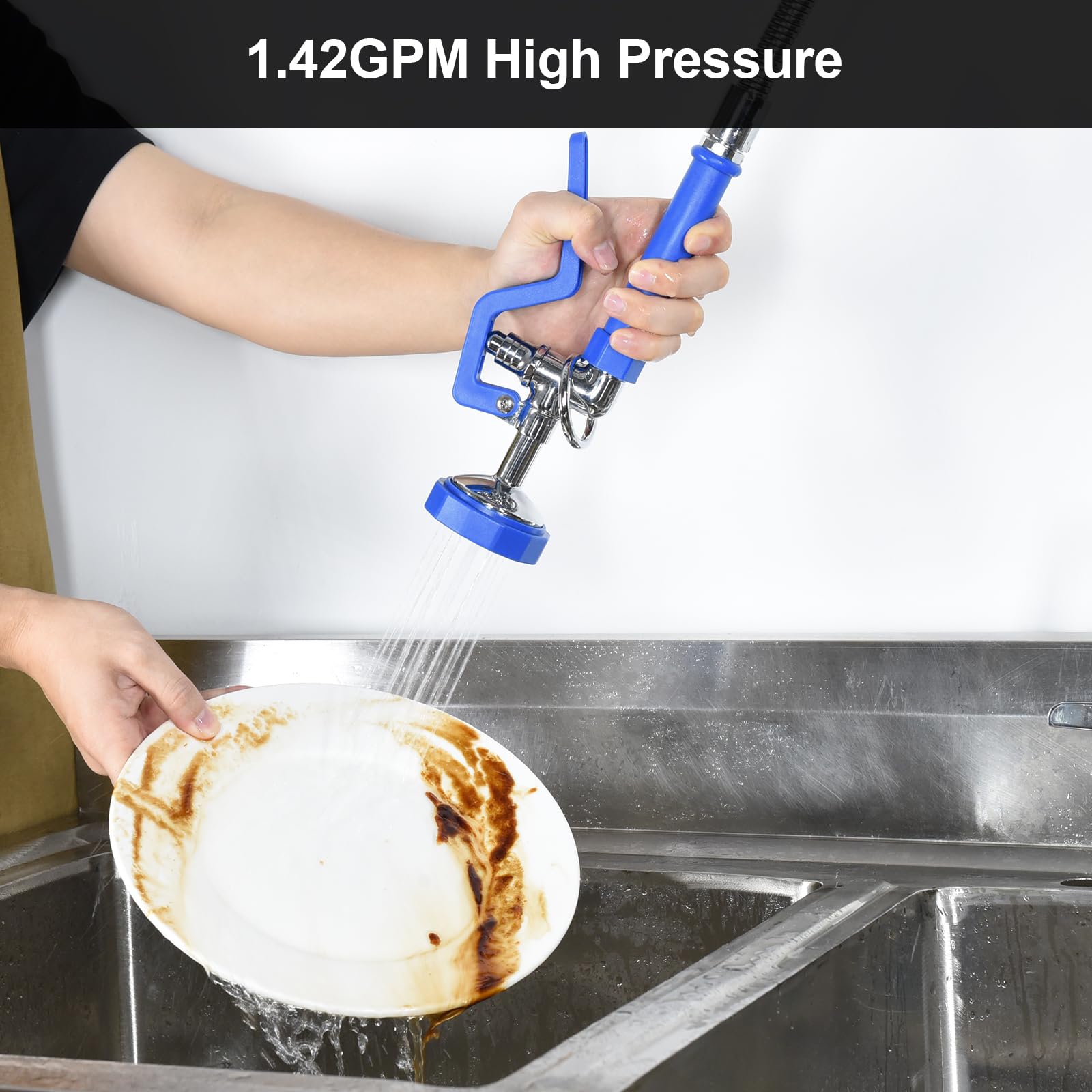 Akwadu sprayer nozzle with 16 holes delivers a powerful, even rinse.