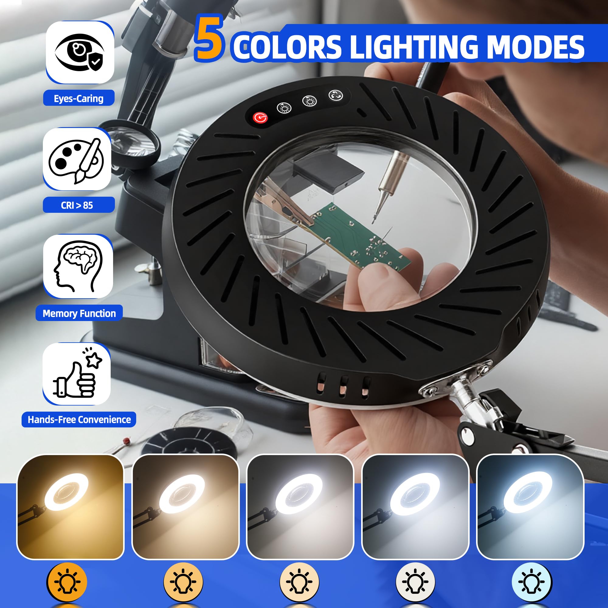 Akynite flexible robotic arm positions the lens exactly where you need it