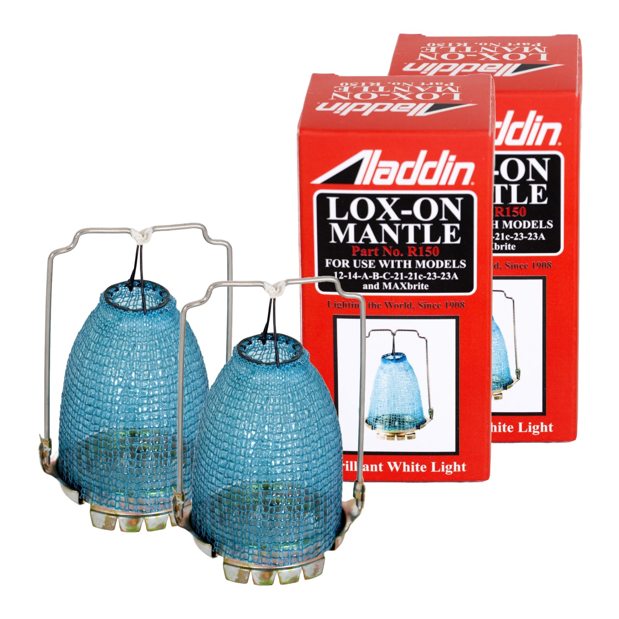 Aladdin Lox-On R150 mantle brightens living rooms with cleaner, crisper light.