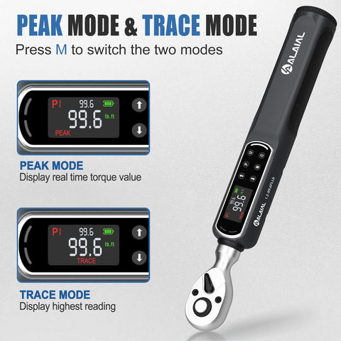 ALAIAL Digital Torque Wrench used on bicycle frame for precise torque setting
