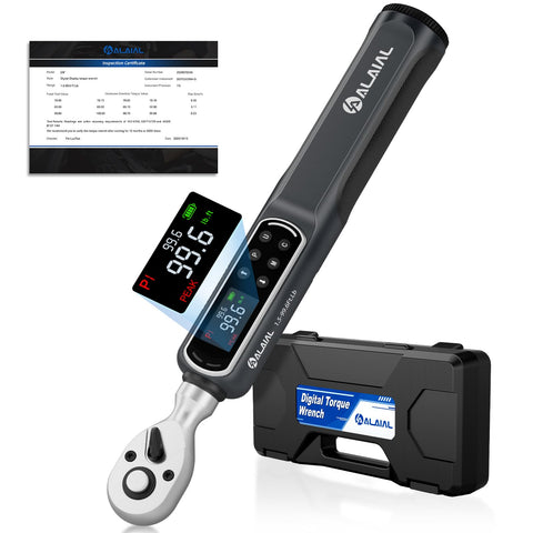 ALAIAL Digital Torque Wrench 3/8 drive with high-contrast display for precise readings