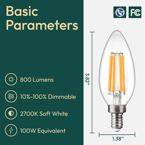 ALAMPEVER dining room soft white bulb 2700K enhances warm tones.