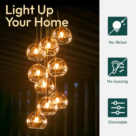 ALAMPEVER no flicker LED bulb reduces eye strain during evenings.