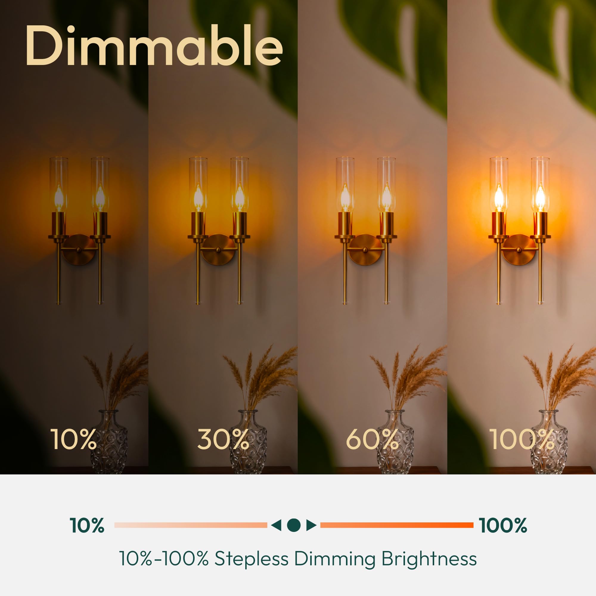 ALAMPEVER dimmable LED bulb with E26 base, smooth brightness control
