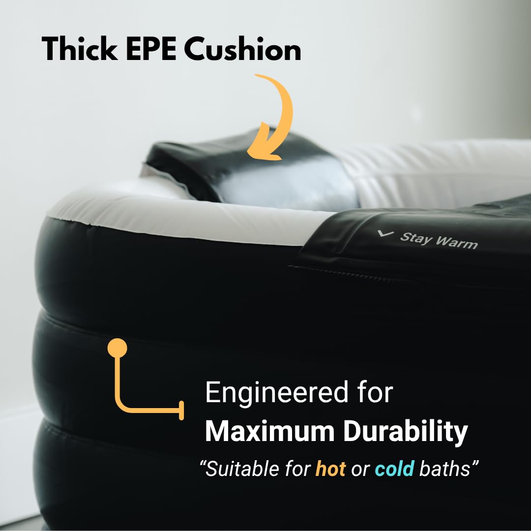 Alaskey foam-base image demonstrates comfortable, stable soaking support.