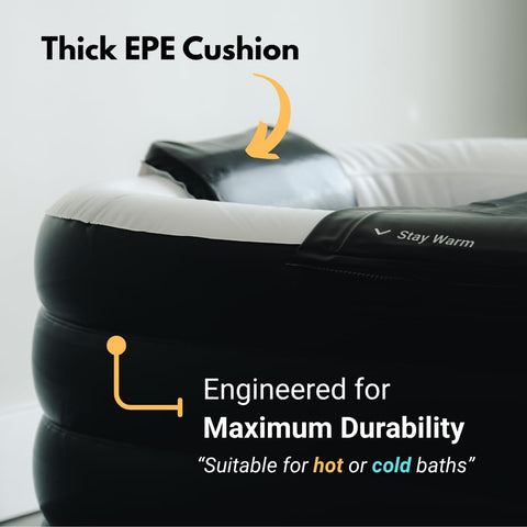 Alaskey foam-base image demonstrates comfortable, stable soaking support.