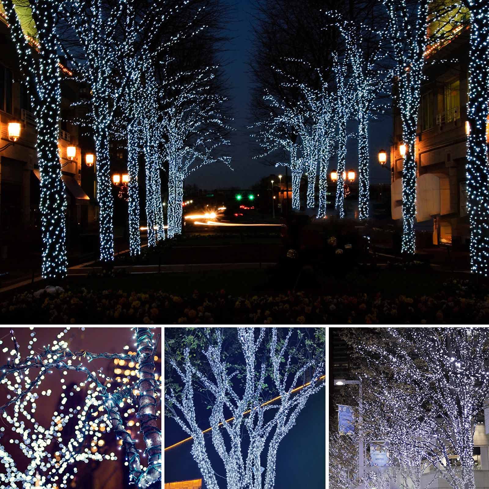 Albelt 480 LED solar string lights with eight modes for outdoors.