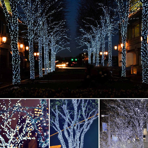Albelt 480 LED solar string lights with eight modes for outdoors.