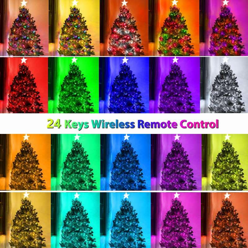 Albelt 44-key remote control for color and mode changes.