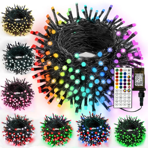 Albelt smart color changing Christmas lights with remote for versatile holiday decor.