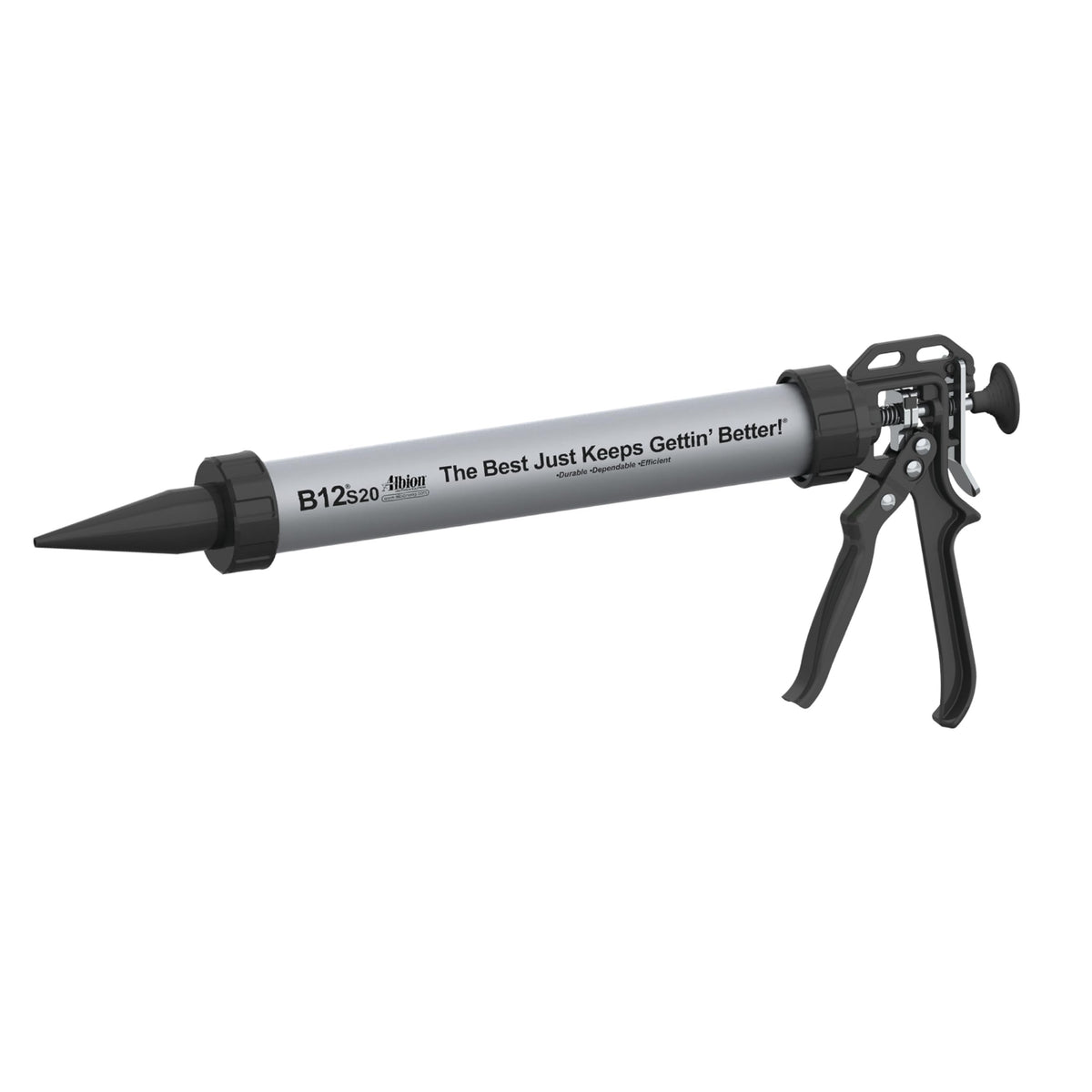 Albion B12S20 front view shows balanced, comfortable handle for everyday use